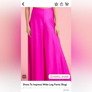 Dress to Impress Magenta Wide Leg Pants - size medium.